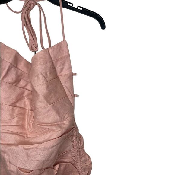 Rumer The Label x Revolve Prima Pink 100% Linen Resortwear LouLou Maxi Dress - Picture 6 of 11